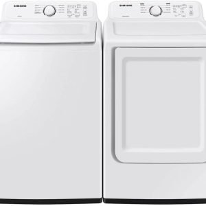 SAMSUNG WA40A3005WPR White Top Load HE Washer/Dryer Pair