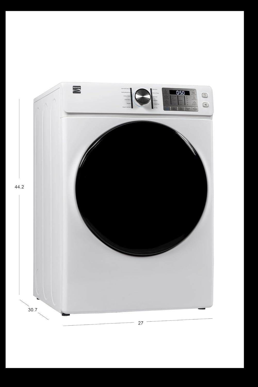 Kenmore 2692272 Front Load Steam, Wrinkle Guard, Energy Saver, Smart Sensor Drying System, 8.0 cu. ft. Total Capacity Gas Dryer, White - Image 5