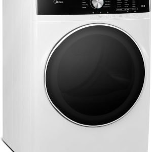 Midea MLE45N1AWW Front Load Electric Dryer Matching, with Stainless Steel Sensor Dry, Wrinkle Care, Touch Control, 10 Total Cycles, 8.0 Cu.ft, White