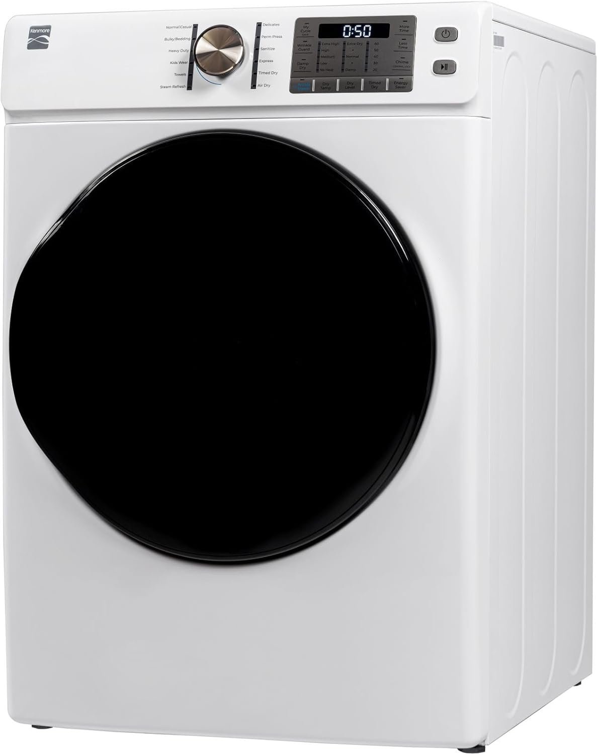 Kenmore 2692272 Front Load Steam, Wrinkle Guard, Energy Saver, Smart Sensor Drying System, 8.0 cu. ft. Total Capacity Gas Dryer, White - Image 11