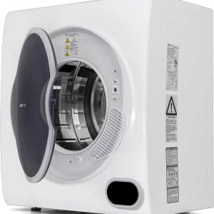 Deco Home 1400W Front Load Laundry Tumble Dryer Machine with Stainless Steel Tub, 4 Drying Programs, Automatic Humidity Sensor, LCD Touch Panel, Exhaust Pipe