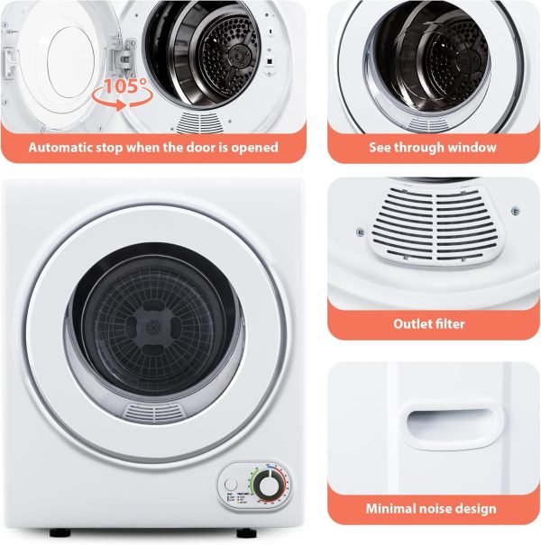 Euhomy 110V Portable Clothes Dryer 850W Compact Laundry Dryers 1.5 cu ...