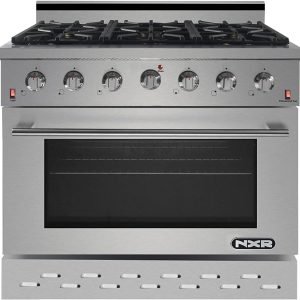 NXR SC3611 36" 5.5 cu.ft. Pro-Style Natural Gas Range with Convection Oven, Stainless Steel
