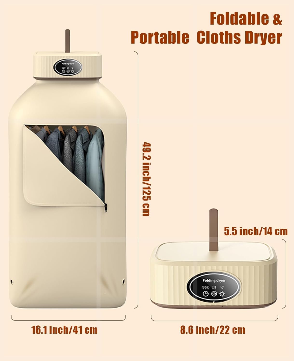 Portable Clothes Dryer, Portable Dryers for Laundry, Electric Mini Dryer for Clothes with Timer for Apartment, RV, Travle, Camping, or Home Laundry Used - Pink - Image 7