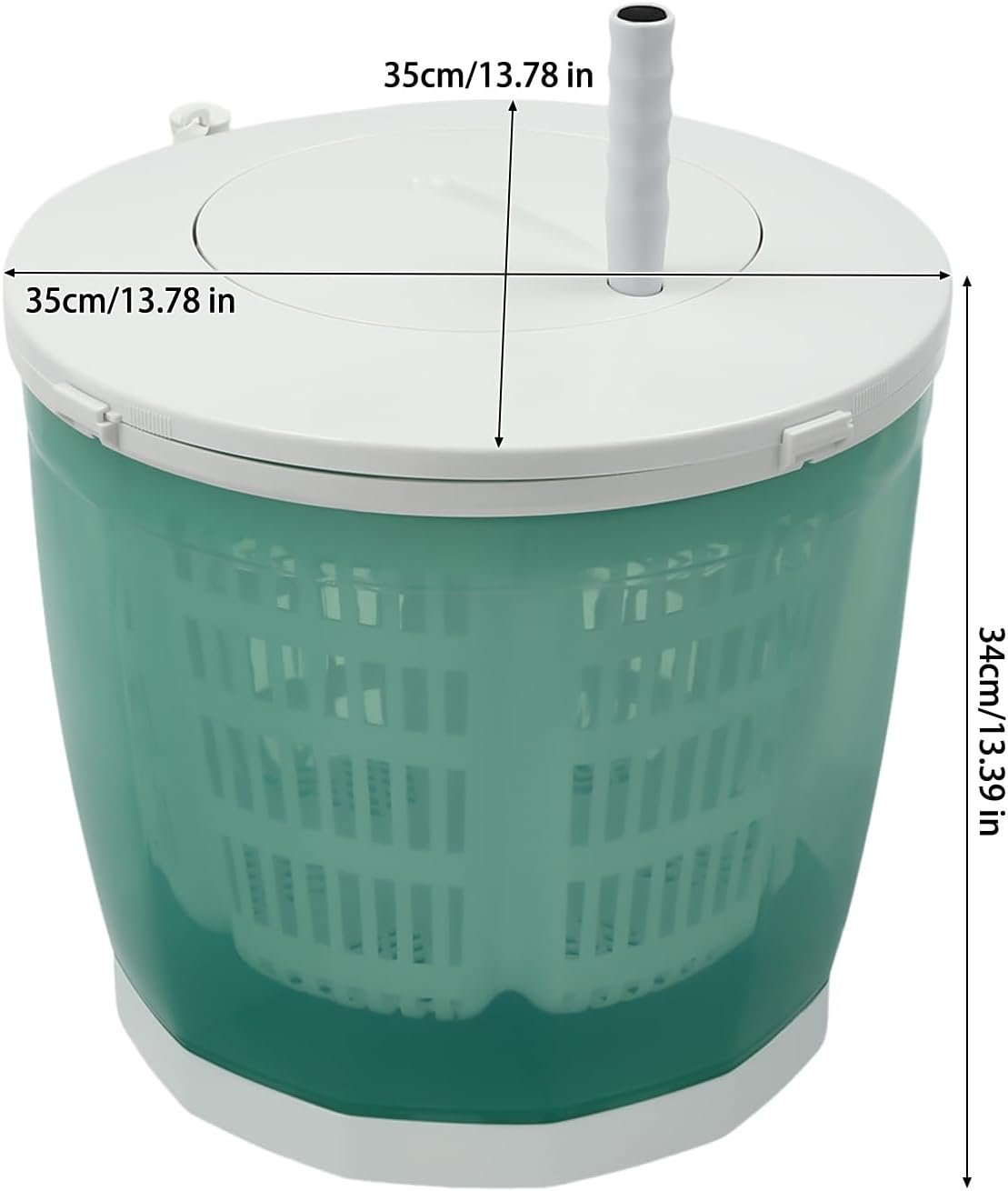 Mini Portable Washing Machine, 2 in 1 Manual Non-Electric Washing Machine, Clothes Spin Dryer, Mini Traveling Outdoor Washing Machine, Compact Washer Spin Dryer (Green) - Image 6