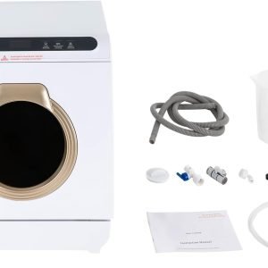 Portable Air-Dry Dishwasher, 900W Countertop Dishwasher, Mini Dishwasher Tank, with 7L Built-in Water Tank, 360° Dual Spray, 5 Washing Modes, 17.32" x 16.92" x 22.47", for RV, Dorms, Boats, Campers