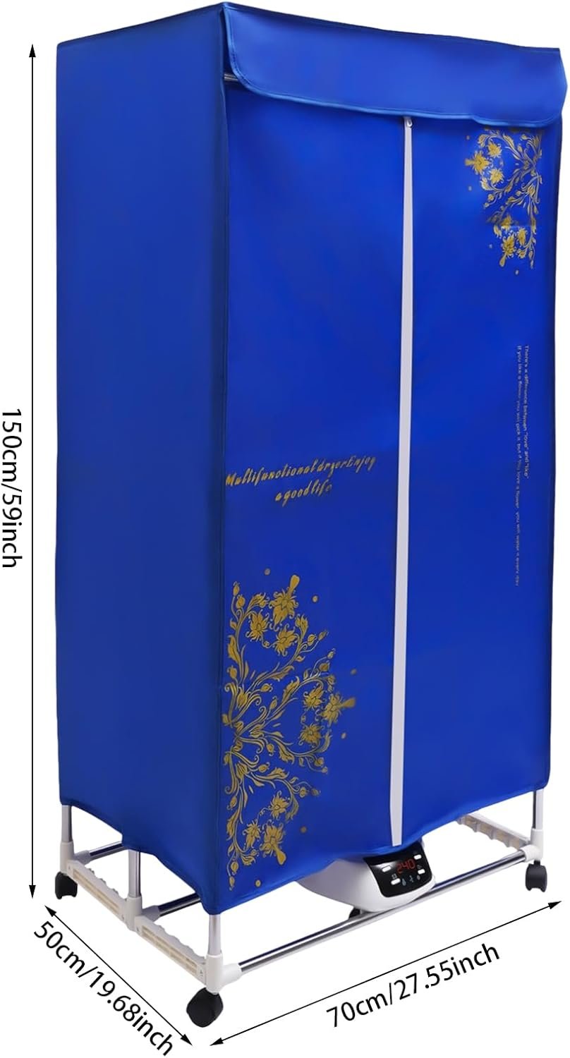 Portable Travel Clothes Dryer Machine - New Generation Electric Drying Appliance for Apartments - PTC 5-layer Heating, 3 Gear Adjustments, US Plug, 110V, 1200-1500W, Quiet - Image 2