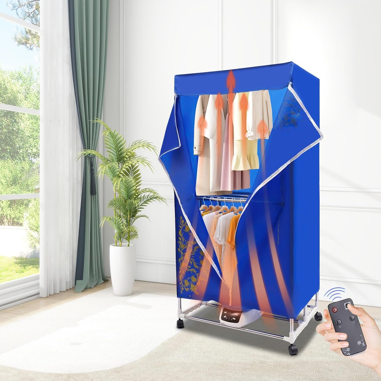 Portable Travel Clothes Dryer Machine - New Generation Electric Drying Appliance for Apartments - PTC 5-layer Heating, 3 Gear Adjustments, US Plug, 110V, 1200-1500W, Quiet - Image 6