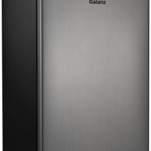 Galanz 4.3 cu ft Compact Single-Door Refrigerator, (Stainless Steel)