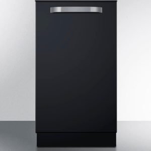 Summit DW184BADA 18" Wide Built-In Dishwasher, ADA Compliant, Energy Star Certified, Top Touch Panel, Removable Cutlery Basket (Black)