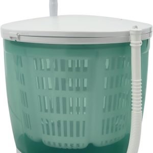 Mini Portable 2 in 1 Manual Non-Electric Washing Machine, Clothes Spin Dryer, Mini Traveling Outdoor Compact Washer Spin Dryer (Green)