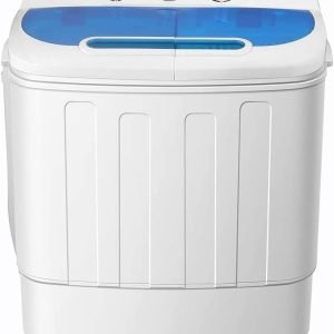 ROVSUN 15LBS Portable Washing Machine, Electric Washer and Dryer Combo with Washer(9lbs) & Spiner(6lbs) & Built-in Pump Draining for Home RV Camping Dorm College Apartment