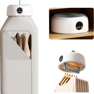 Portable Clothes Dryer, Small Compact Foldable Electric Drying Machine with Dry Bag for Travel,RV, Home,Apartment,Quick Drying Light Clothes,Underwear,Baby Clothes