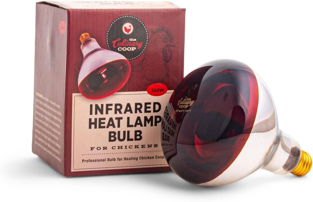 Fluker's Culinary Coop Infrared Heat Lamp for Chicken Coop or Outdoor Animals, 250 Watt