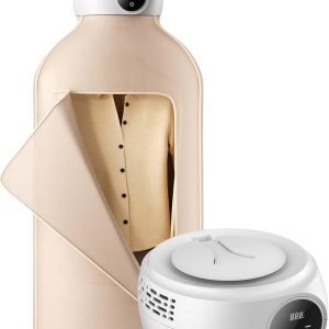 Portable Clothes Dryer, Compact Mini Electric Laundry Dryer with Dryer Bag, PTC Heating & LED Display, Foldable Drying Machine with 5-H Timer for Light Clothes, Underwear, Trousers, White