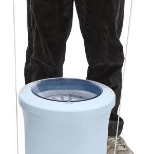 Portable Manual Clothes Dryer, 11 Gal Mini Compact Spin Dryer w/Wide Pedal, Non-Electric Hand Laundry Dryer Machine for Dorm, Camping, Apartment, RV, Home, School (Extra Large - Fantasy Blue)