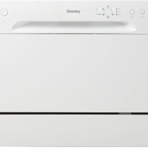 Danby DDW621WDB Countertop Dishwasher with 6 Place Settings, 6 Wash Cycles and Silverware Basket, Energy Star-Rated with Low Water Consumption and Quiet Operation, White