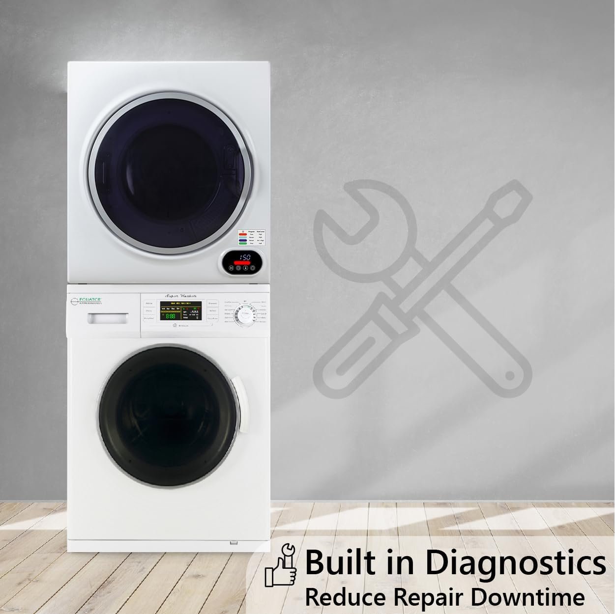 Equator Basic Stackable 13 lbs Washer + Vented Sensor Dryer 3.5cf 110V - Image 8