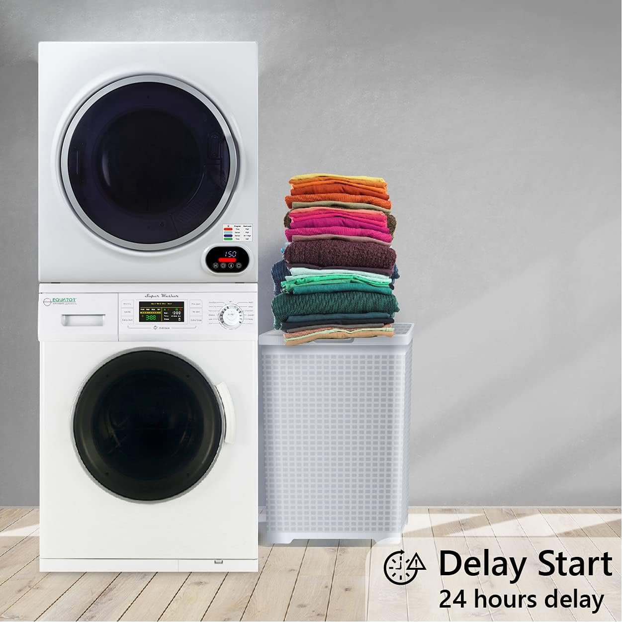 Equator Basic Stackable 13 lbs Washer + Vented Sensor Dryer 3.5cf 110V - Image 6