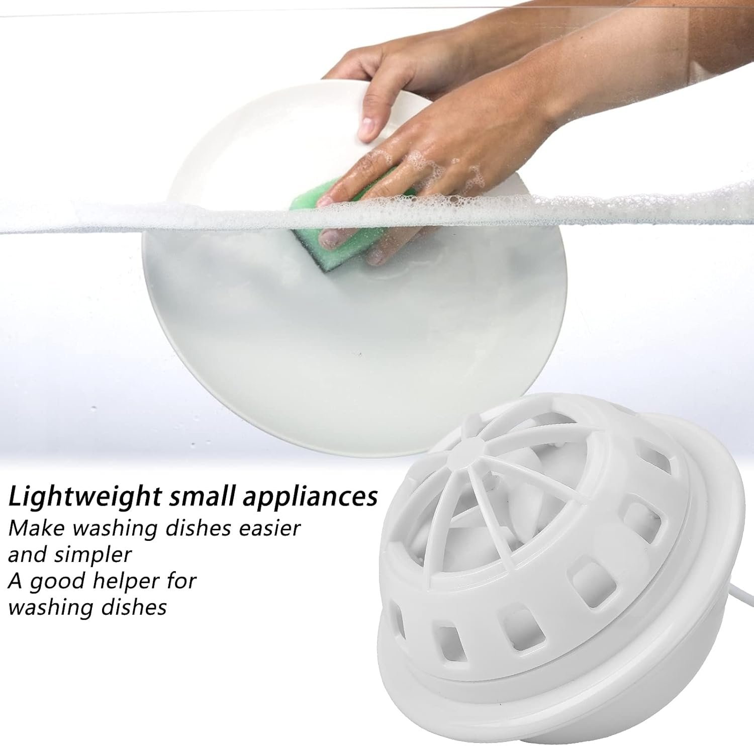 USB Dishwasher, Dish Washing Machine Household Kitchen Supply 15 Minutes Quickly Remove To Dishware Fruit Vegetable(white) - Image 2