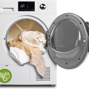 SMETA Electric Clothes Dryer Machine, 4.4 Cu.Ft 120V Heat Pump Ventless Dryer Machine, 24" Compact Stackable Portable Dryer, Large Capacity Secadora De Ropa Electrica For Home Apartment RV Laundry