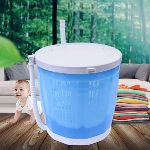 Mini Portable Washing Machine,2 in 1 Manual Non-Electric Washing Machine and Clothes Spin Dryer Mini Traveling Outdoor Washing Machine Compact Washer Spin Dryer(BLUE)