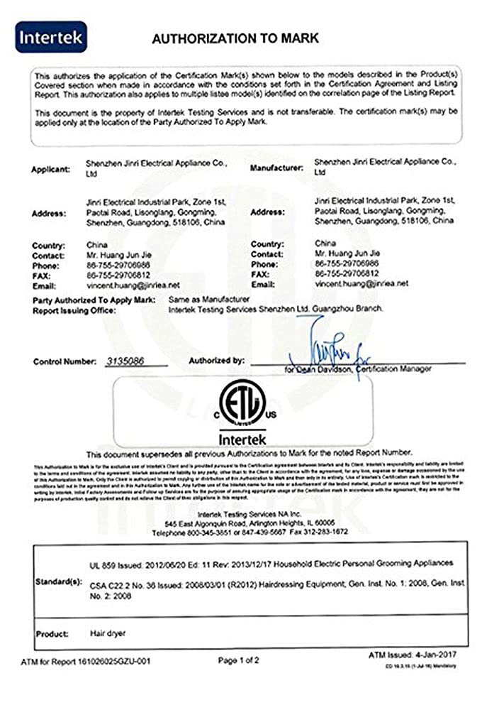 MHU Professional Salon Grade 1875w Low Noise Ionic Ceramic Ac Infrared Heat Hair Dryer Plus One Concentrator and One Diffuser Black Color - Image 9