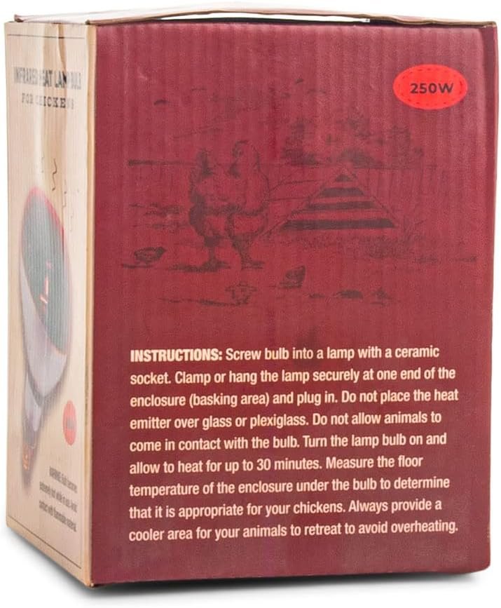 Fluker's Culinary Coop Infrared Heat Lamp for Chicken Coop or Outdoor Animals, 250 Watt - Image 3