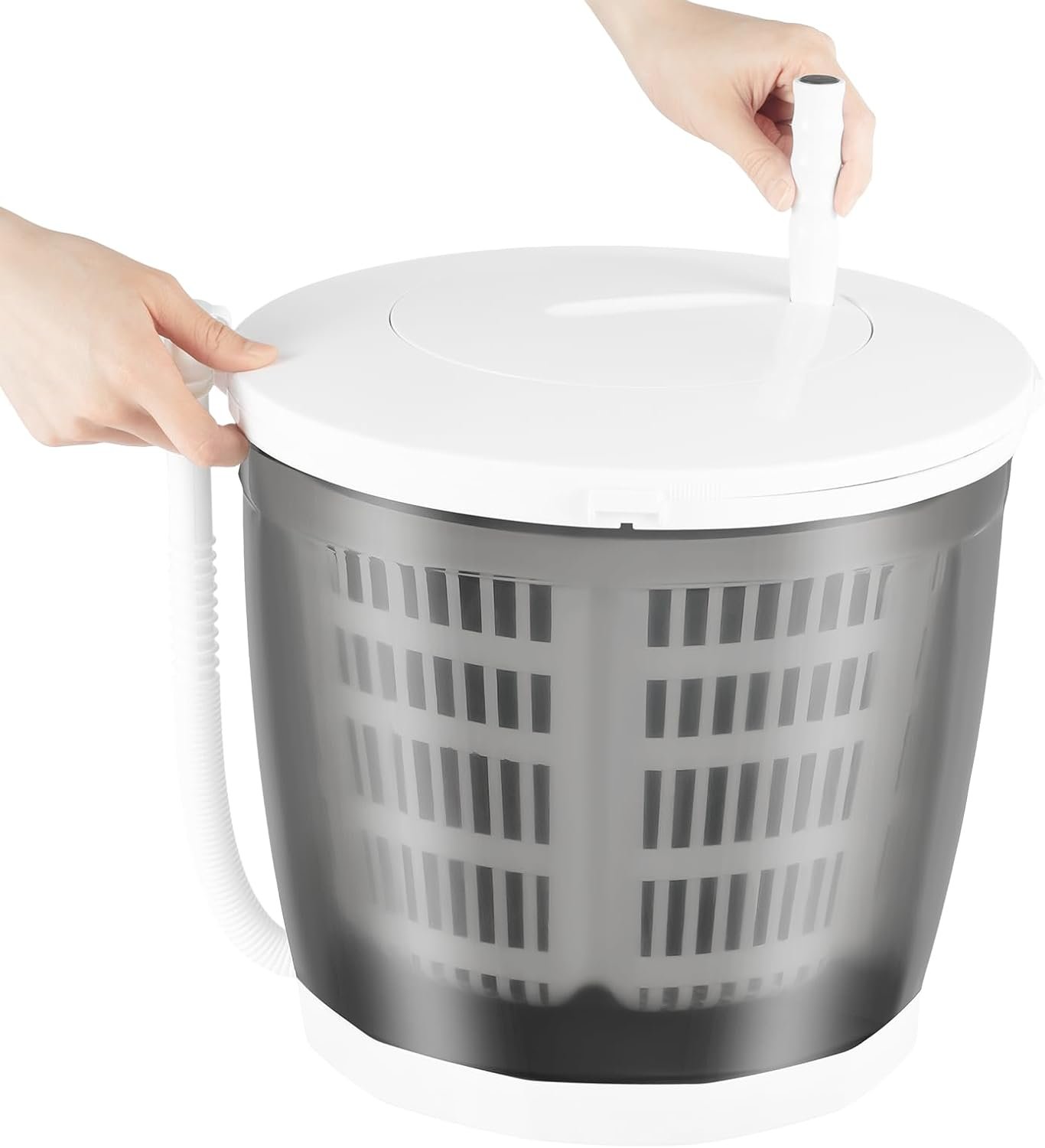 Mini Portable Washing Machine, Manual Non-Electric, Hand Cranked Washing Machine, Portable Clothes Spin Dryer for Camping, Apartments, RV