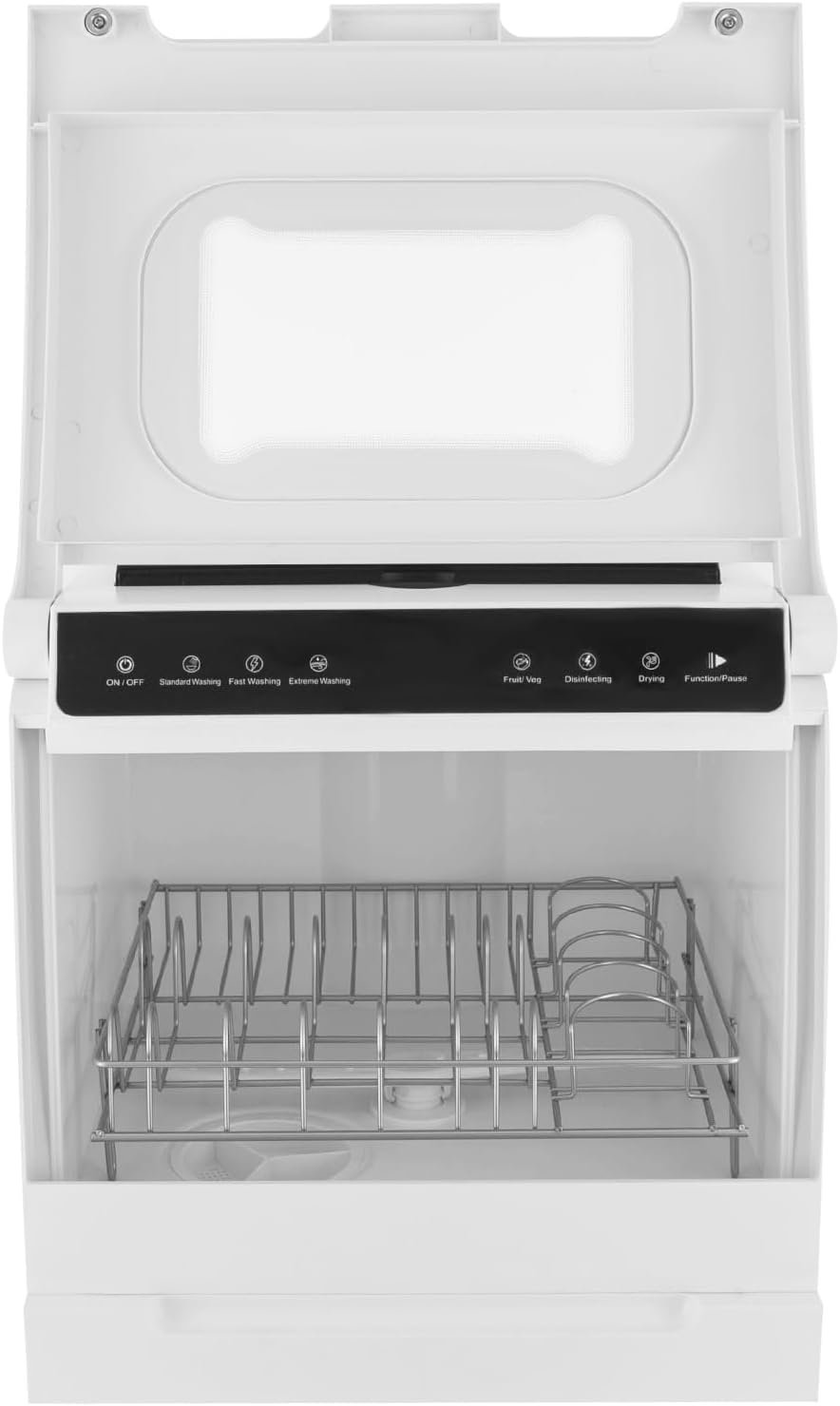 Portable Mini Dishwasher Countertop Compact Dishwasher with Built-in Water Tank for Apartments RVs 4 Programs 360° Dual Spray Air-Dry Function 17.72 * 15.75 * 15.75 inches - Image 8