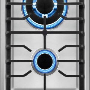 Empava 12" Gas Stove Cooktop with 2 Italy Sabaf Sealed Burners NG/LPG Convertible in Stainless Steel, 12 inches