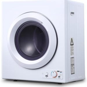 Portable Clothes Dryer, Compact Laundry Dryers 3.5 Cu Ft Electric Compact Dryers Machine, Front Load Stainless Steel Dryers with Stainless Steel Tub, 4 Automatic Drying Mode, White