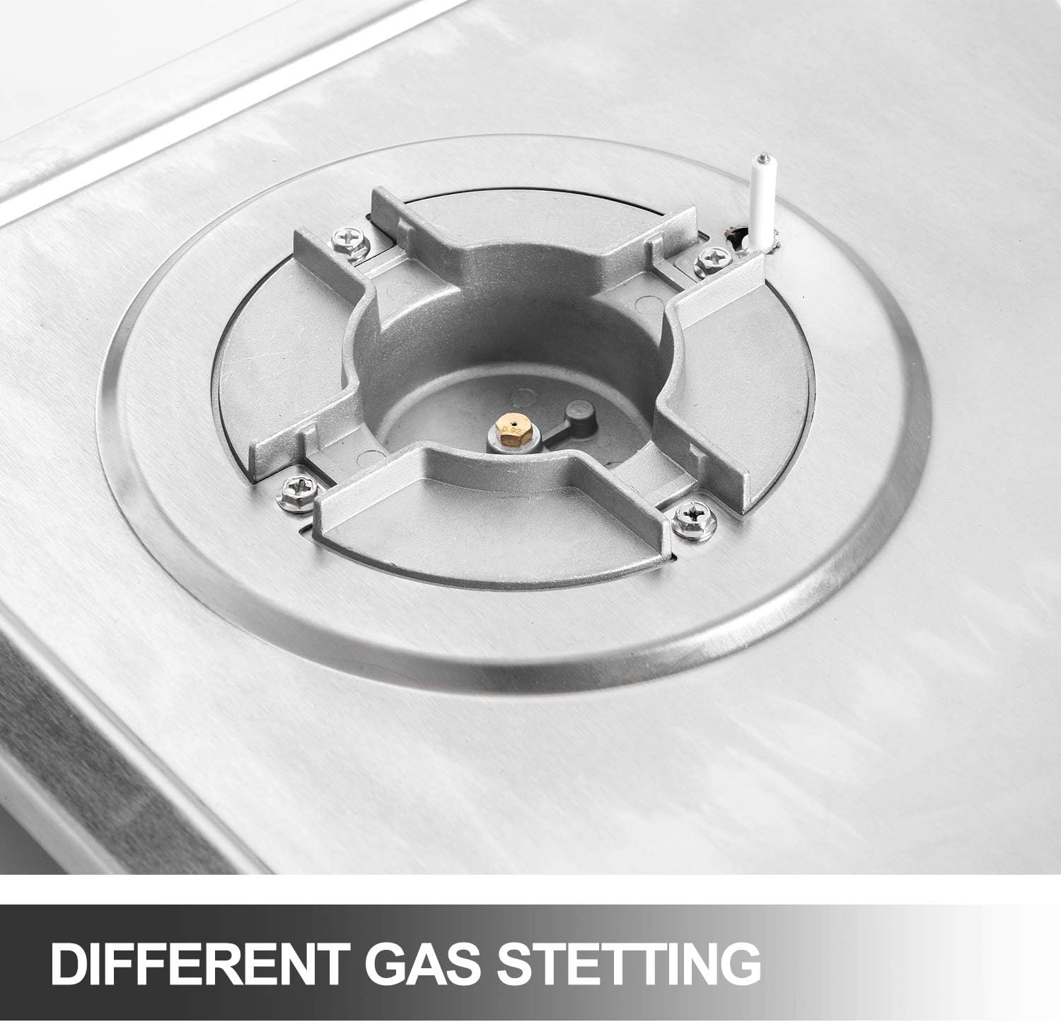 24″x20″ Built in Gas Cooktop 4 Burners Stainless Steel Stove with NG/LPG Conversion Kit Thermocouple Protection and Easy to Clean (20Wx24L) - Image 7