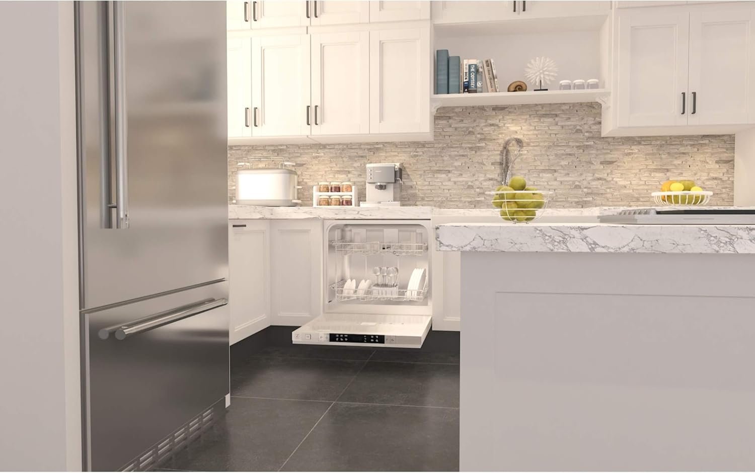 ZLINE 18 in. Top Control Dishwasher in Custom Panel Ready with Stainless Steel Tub - Image 6