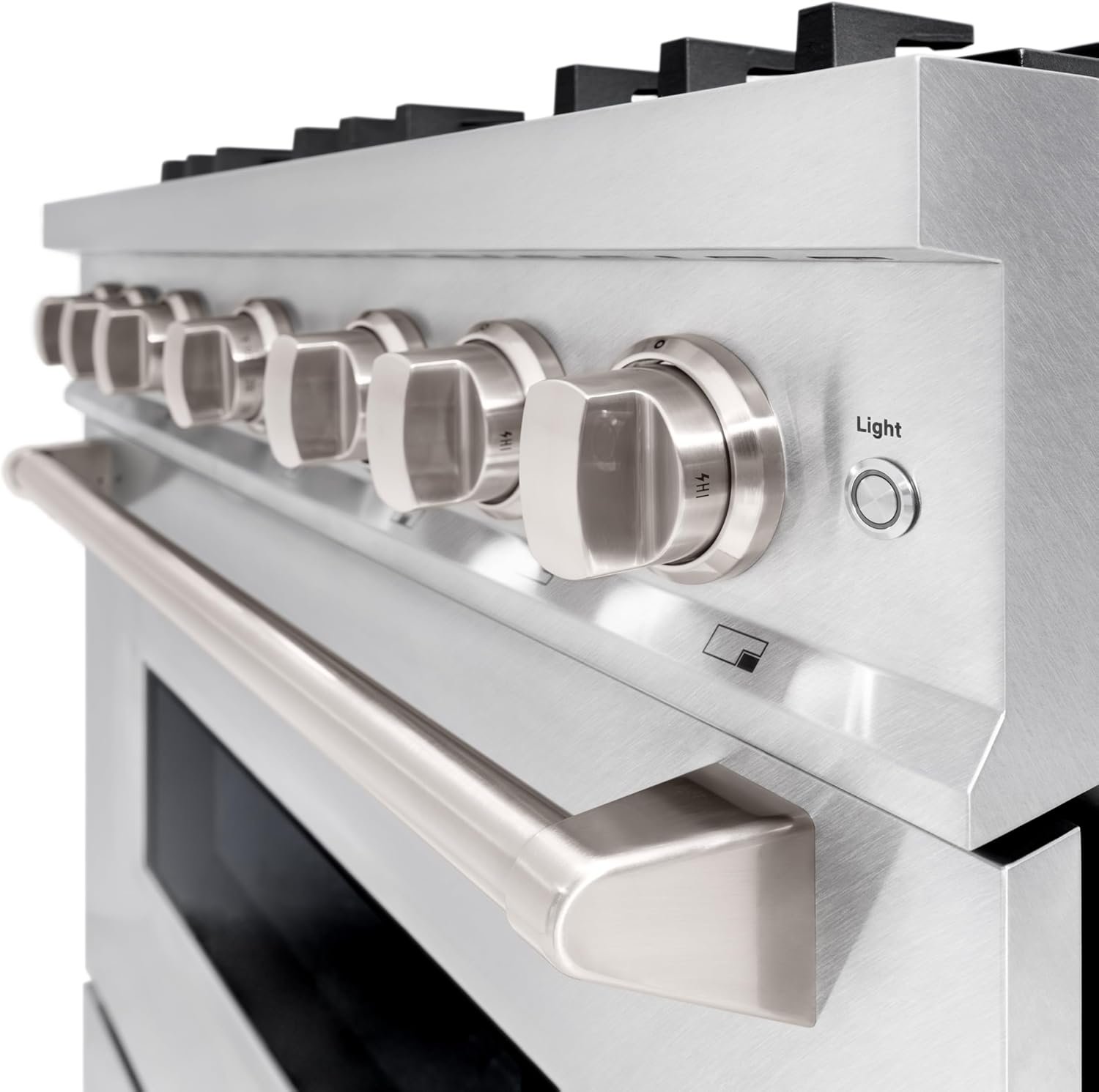 ZLINE 36 in. 5.2 cu. ft. Classic Gas Range with Convection Gas Oven in DuraSnow Stainless Steel with 6 Brass Burners (CGRS-BR-36) - Image 6