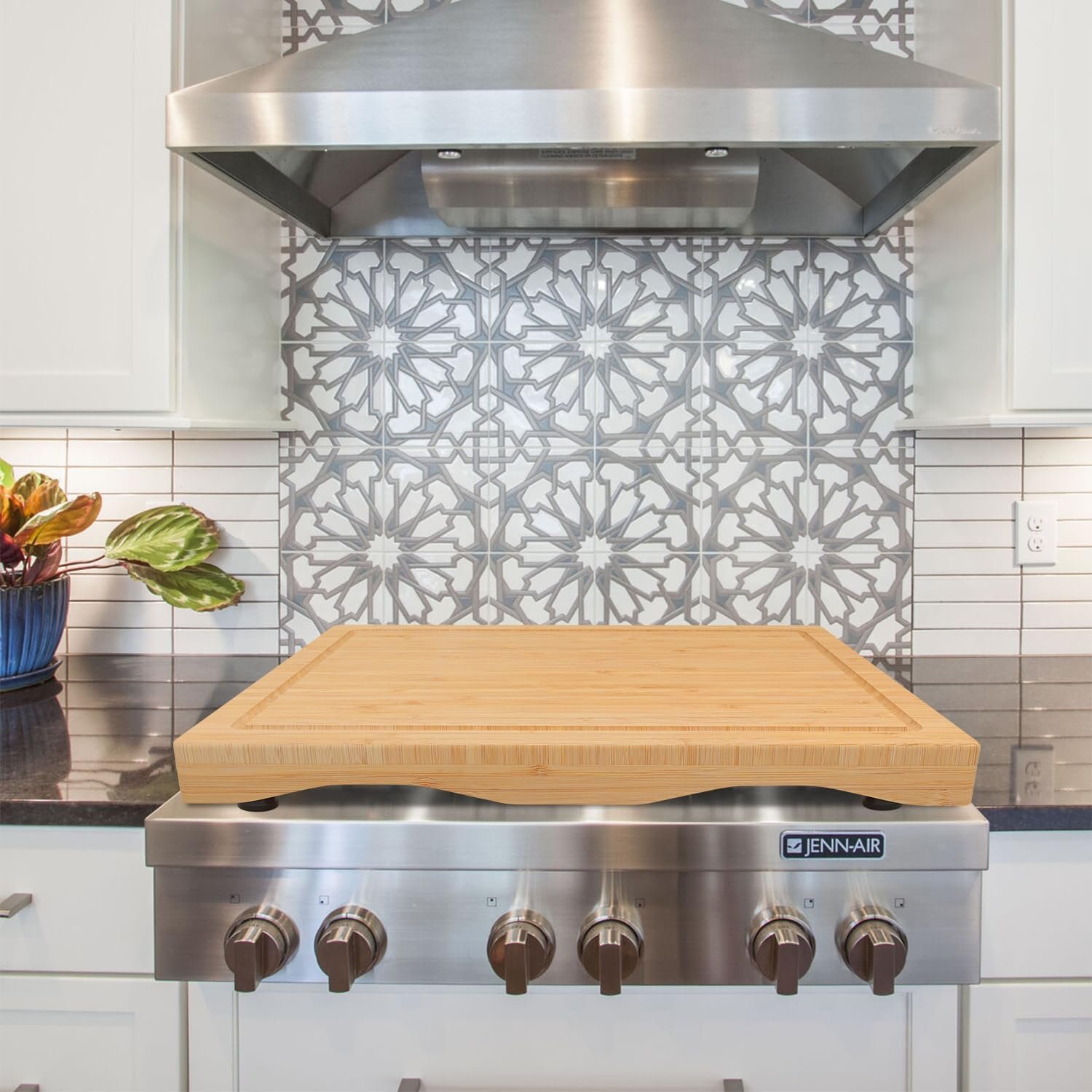 Stove Cover Board for Gas Stovetop - Raised Cutting Board with Legs and Juice Grooves, Adjustable Noodle Board Stove Cover for RV Stove Top (29.52"x21.65") - Image 7
