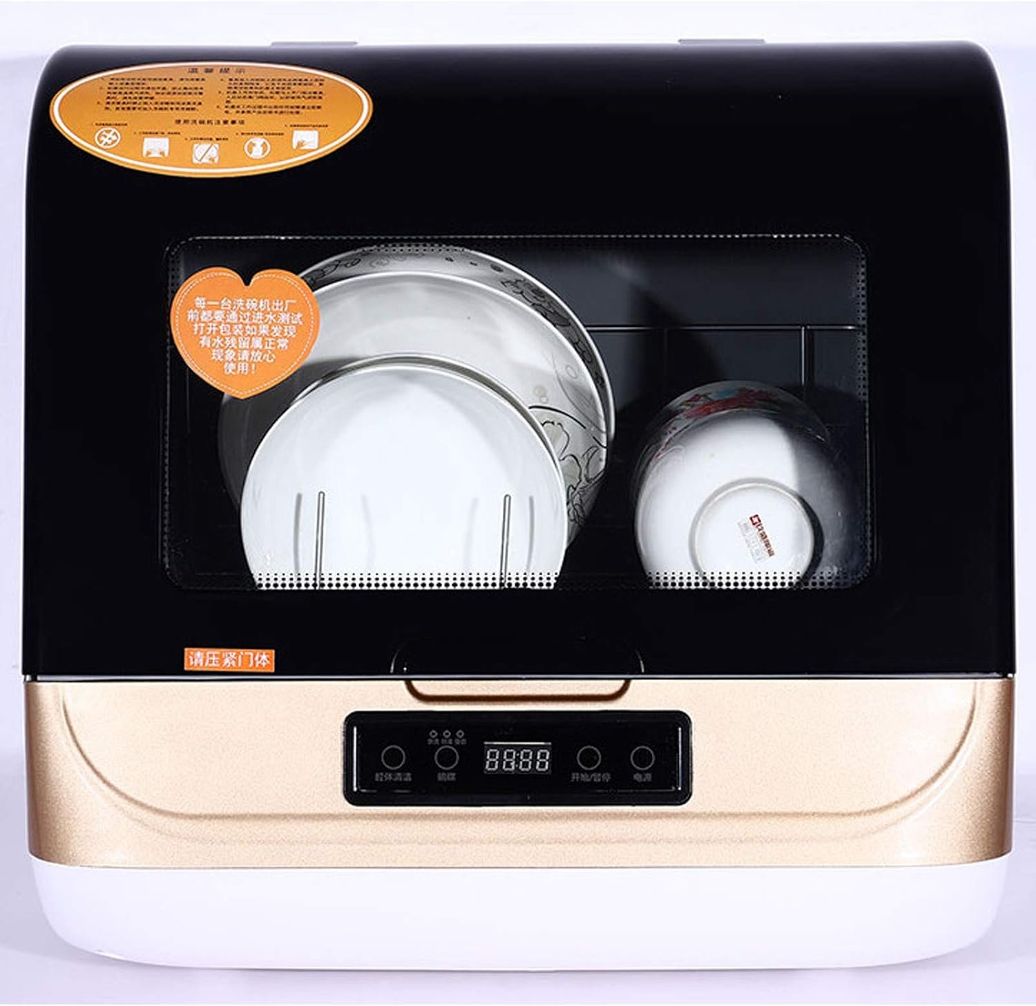 Countertop Dishwashers - Portable Mini Dishwasher Countertop with 5L Built-in Water Tank for Dorm, RV& Apartment,360° Dual Spray,High-Temp& Air-Dry Function,12-20 Pcs Tableware - Image 4