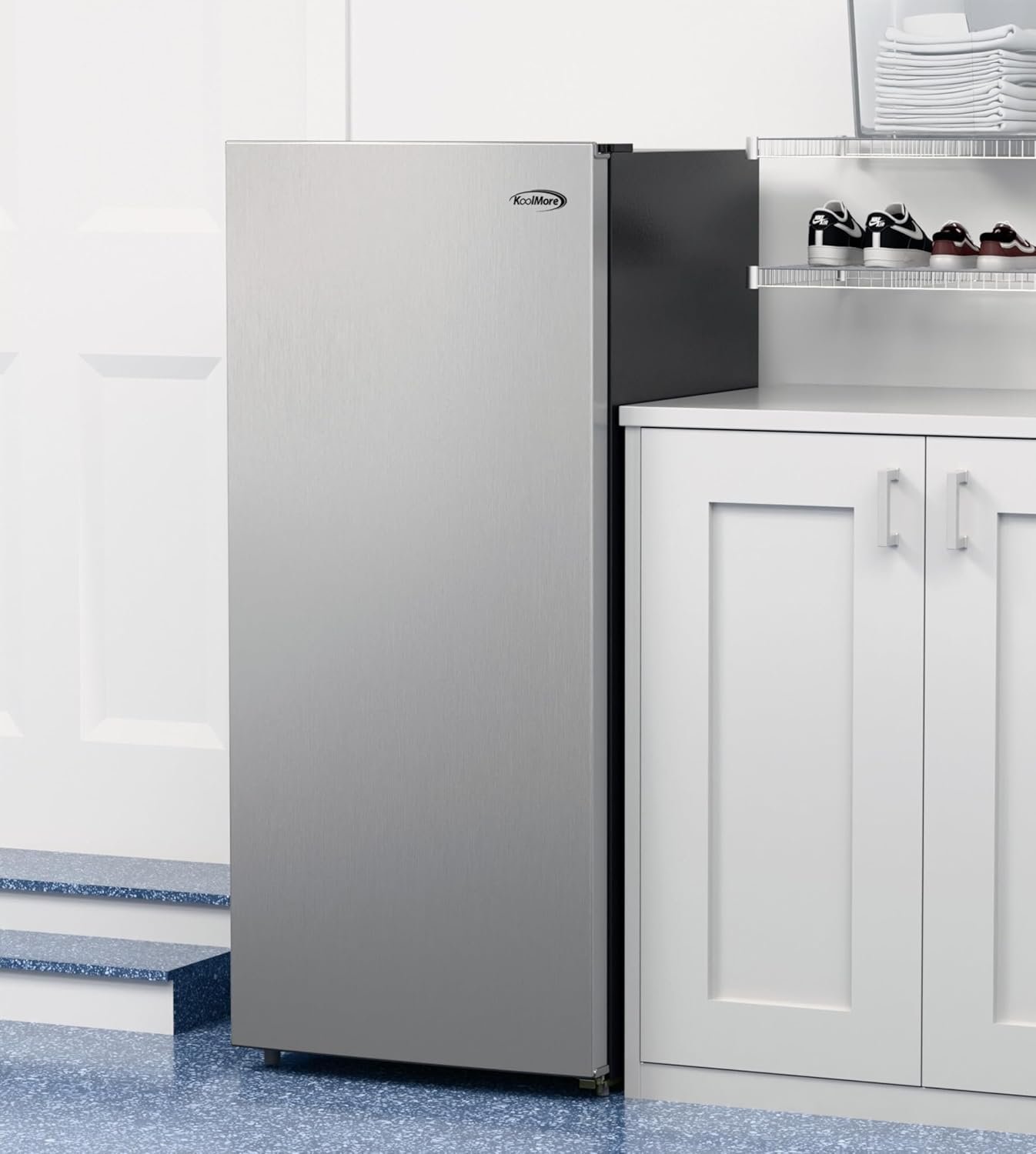 KoolMore KM-RUF-7S-SS 7 cu. ft. Convertible Garage Ready Upright Freezer/Refrigerator in Stainless Steel - Image 4