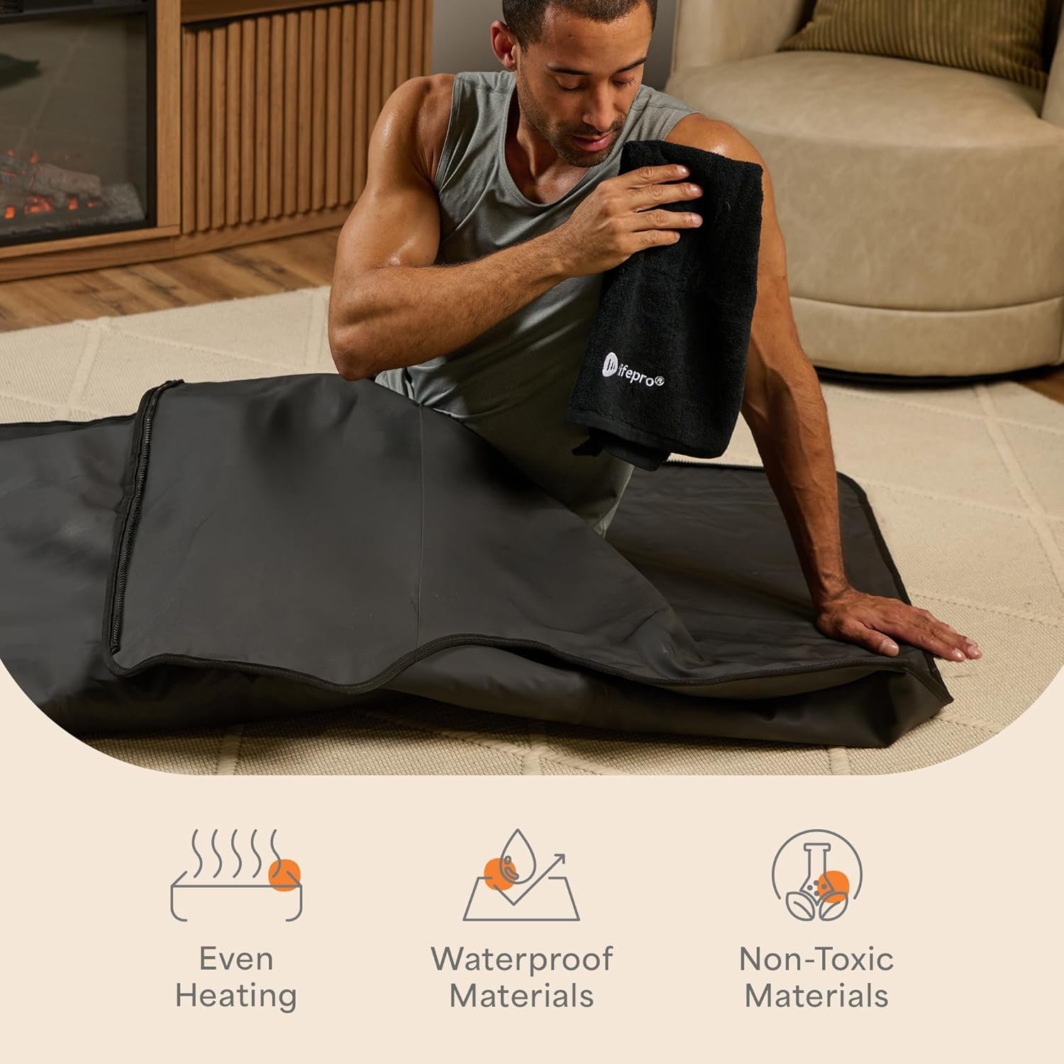 LifePro Infrared Sauna Blanket for Detox & Relaxation – Portable Far Infrared at Home Sauna for Detox, Muscle Tension Release, and Recovery – RejuvaWrap Series with Adjustable Heat Settings - Image 7
