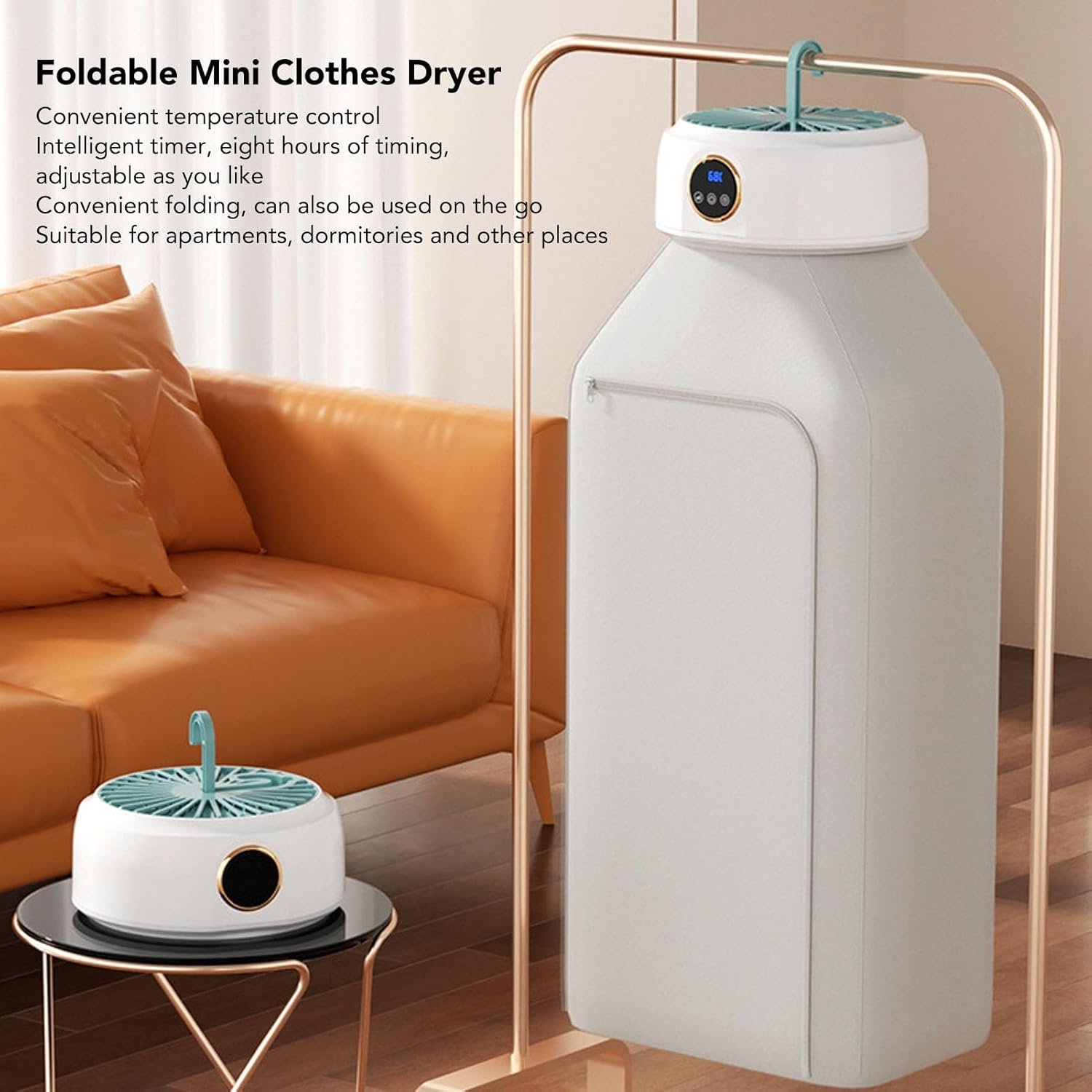 Portable Clothes Dryer - Foldable Mini Laundry Dryers with Dry Bag, Quick Drying Compact Electric Clothes Drying Machine for Travel, RV, Home (US Plug) - Image 4