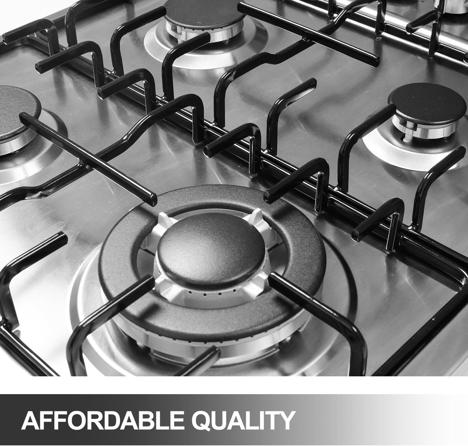 24″x20″ Built in Gas Cooktop 4 Burners Stainless Steel Stove with NG/LPG Conversion Kit Thermocouple Protection and Easy to Clean (20Wx24L) - Image 5