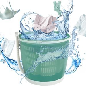 Mini Portable Washing Machine and dryer,2 in 1 Manual Washing Machine for Clothes Spin Dryer Mini Traveling Outdoor Washing Machine Compact Washer Spin Dryer for RV, Travel Non-Electric