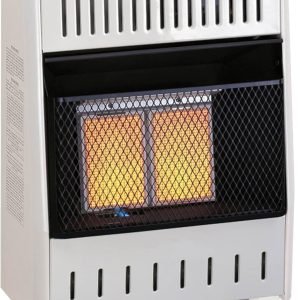 ProCom MN100TPA-B Ventless Natural Gas Infrared Space Heater with Thermostat Control for Home and Office Use, 10000 BTU, Heats Up to 500 Sq. Ft., Includes Wall Mount and Base Feet, White