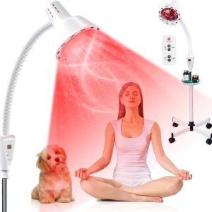 Infrared Light Therapy,275W Infrared Heat Lamp, Red Light Therapy Heat Lamp for Relieve Joint Pain and Muscle Aches Body, Standing Red Light Heat Lamp, Light Therapy Device at Home
