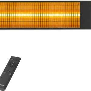 Infrared Heater 36H Timer Outdoor Heater,0.5Sec Instant Heating,Memory Function Infrared Electric Patio Heater,4 Levels Heating Touchscreen With Remote,Restaurant Backyard,1500W,Black