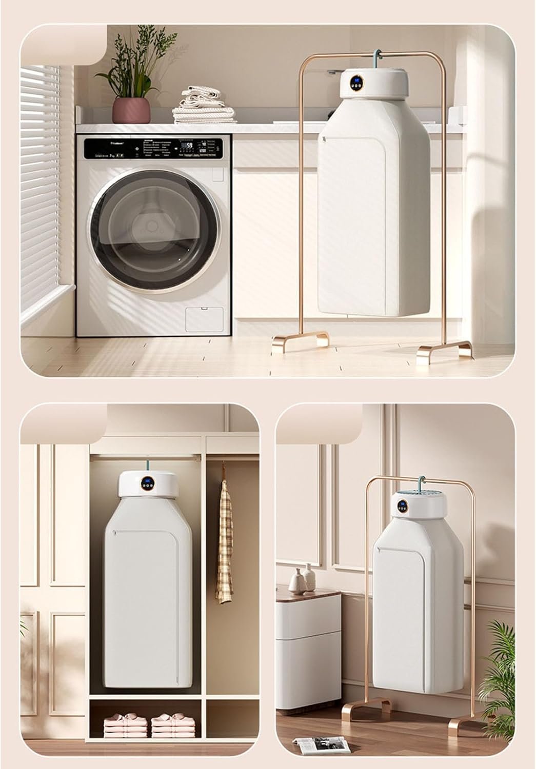 Portable Clothes Dryer - Foldable Mini Laundry Dryers with Dry Bag, Quick Drying Compact Electric Clothes Drying Machine for Travel, RV, Home (US Plug) - Image 7