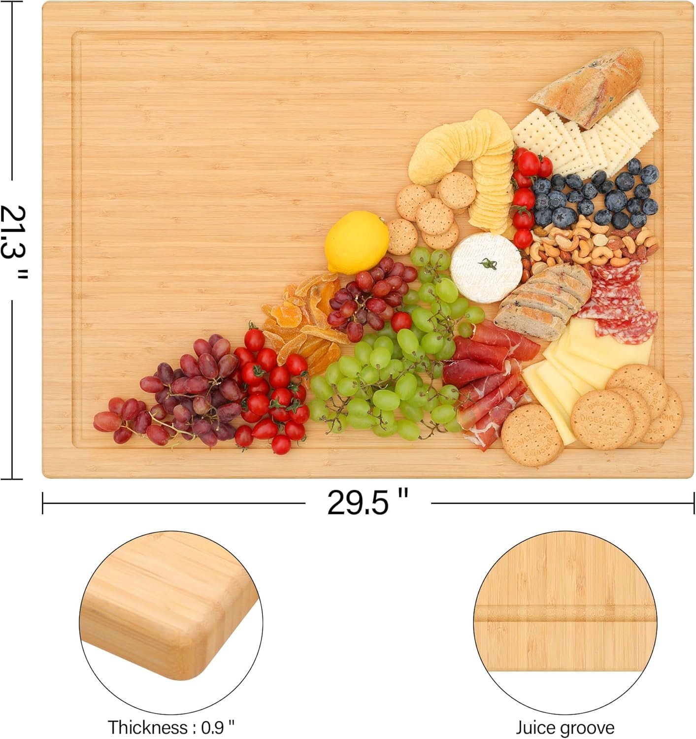 Stove Cover Board for Gas Stovetop - Raised Cutting Board with Legs and Juice Grooves, Adjustable Noodle Board Stove Cover for RV Stove Top (29.52"x21.65") - Image 3