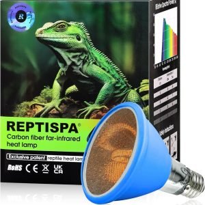 Heat Lamp Bulb, 100 Watt Infrared Heat Bulb, Non-Luminous Self-Ballasted Bulb, Deep Dome Lamp Fixture, Immediate Heat-Up, 24 Hour Heat Source for Reptiles and Amphibians