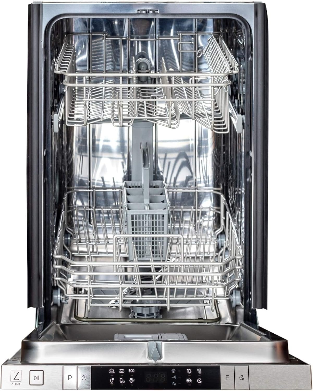 ZLINE 18 in. Top Control Dishwasher in Custom Panel Ready with Stainless Steel Tub