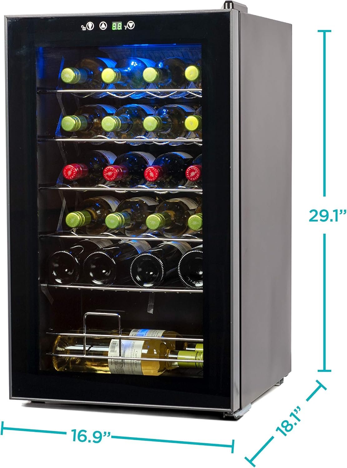BLACK+DECKER BD61526 Wine Cellar, Black Cabinet with Gray Door Accent - Image 8